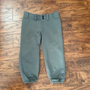 Kids Mizuno Softball Pants Grey